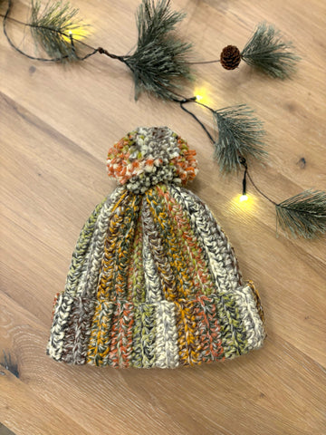 Autumn Glow Pom-Pom Beanie